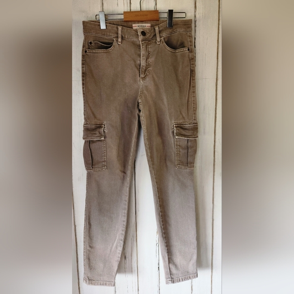 Guess Cargo jeans Tan color sz 27 - Picture 15 of 16